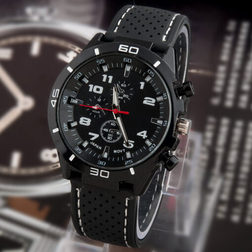 Мъжки спортно-елегантен часовник Код: 116 - Модел 2 - Черен