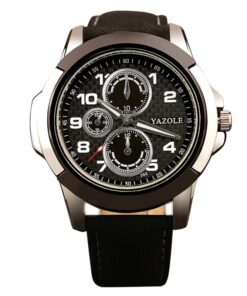 Часовник в сребристо и черно със фосфорни стрелки