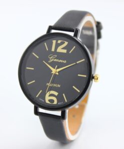 Стилен дамски черен часовник с тънка каишка Код: 232-1-Черен
