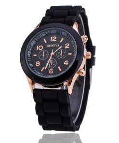 Спортно-елегантен черен дамски часовник