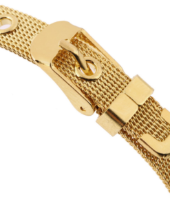 Нежен дамски часовник с верижка от плетена стомана Код: 244-2-Златист