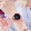 Дамски часовник розово-златисто със стоманена верижка