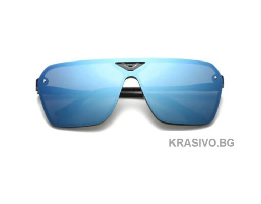 Сини слънчеви очила със черен гланц UV 400