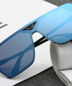 Сини слънчеви очила със черен гланц UV 400